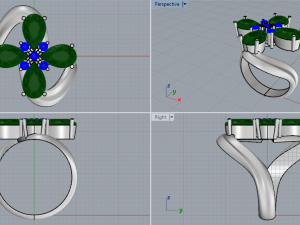 clover ring 3D मॉडल