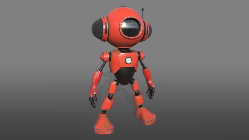 Robot 3D Model .c4d .max .obj .3ds .fbx .stl .blend 
