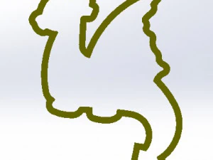 dragon cookie cutter 3D Print Model