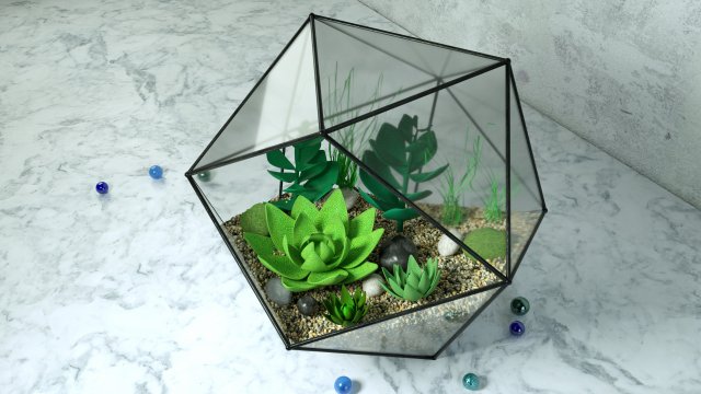 florarium 3D Model .c4d .max .obj .3ds .fbx .stl .blend 