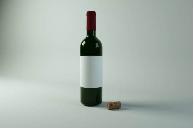 wine bottle 3D Model .c4d .max .obj .3ds .fbx .stl .blend 