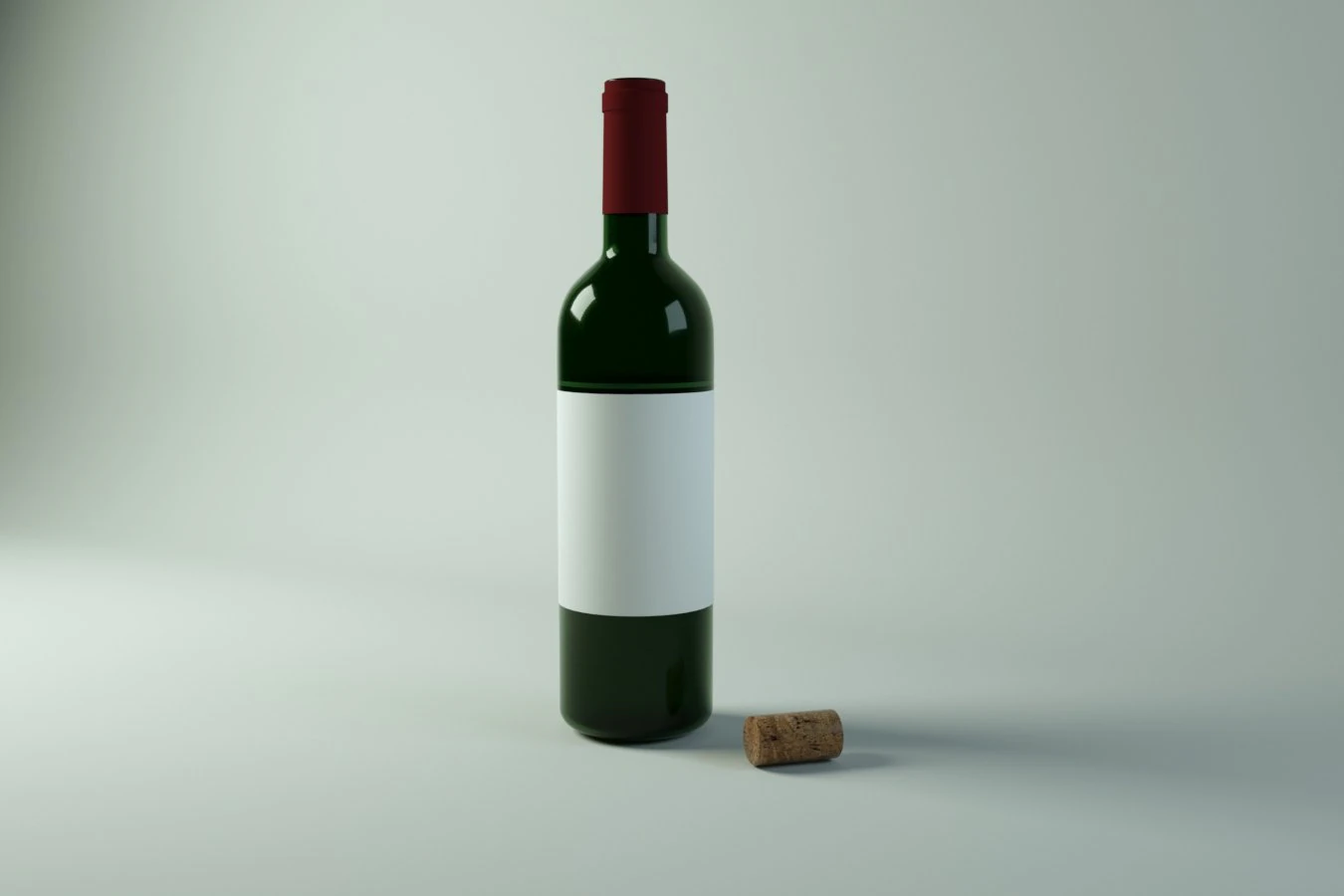 와인병 3D 모델 .c4d .max .obj .3ds .fbx .stl .blend 