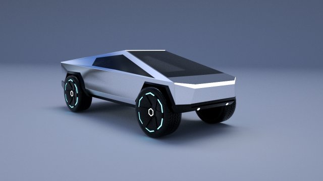cybertruck 3D Модель .c4d .max .obj .3ds .fbx .stl .blend 