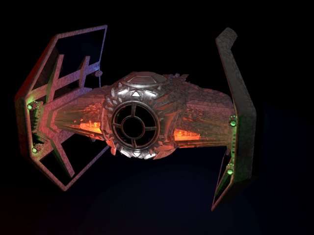 imperial star fighter 3D Model .c4d .max .obj .3ds .fbx .stl .blend 