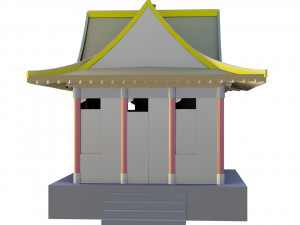 chinese temple chang le dian 3D Model