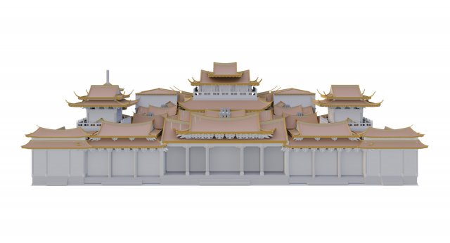 chinese temple chao tian gong Model 3D .c4d .max .obj .3ds .fbx .stl .blend 