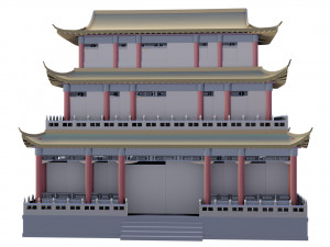 chinese temple chin yue lou 3D Model