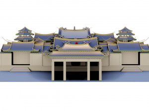 chinese temple long shan si 3D Model
