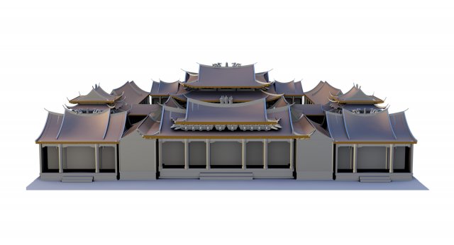 chinese temple tin hau gong 3D 模型 .c4d .max .obj .3ds .fbx .stl .blend 