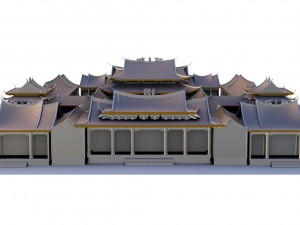 chinese temple tin hau gong 3D Model
