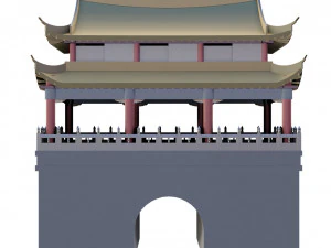 kuil cina ying xi pria Model 3D