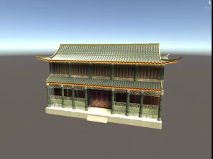 Китайский храм Вэнь Юань Ко 3D Модель