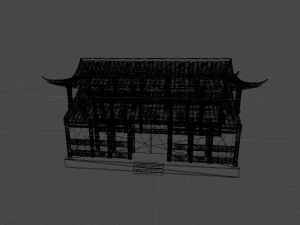 chinese temple wen yuange ko 3D Model