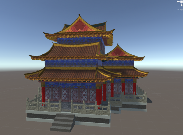chinese temple corner tower 3D Модель .c4d .max .obj .3ds .fbx .stl .blend 