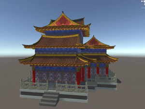 menara sudut kuil cina Model 3D