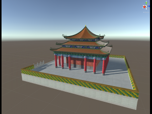 chinese temple wan chyn ting 3D Model