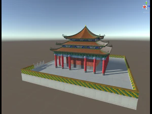 chinese temple wan chyn ting 3D Model