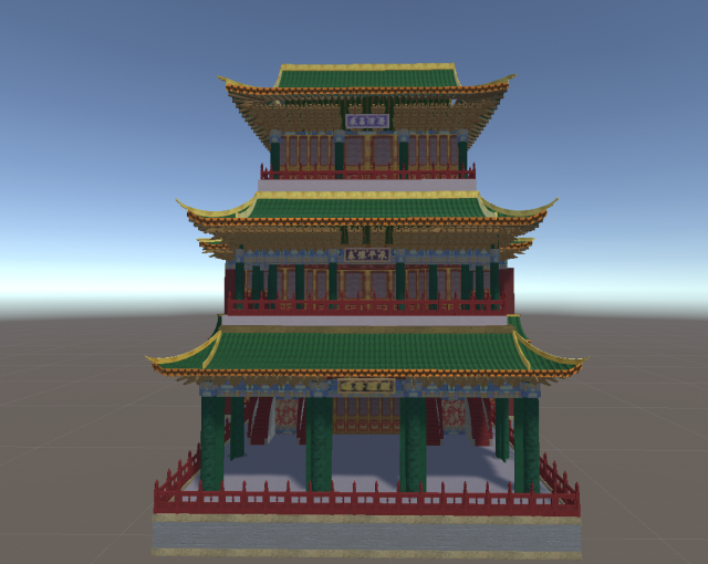 chinese temple chang yin ko Model 3D .c4d .max .obj .3ds .fbx .stl .blend 