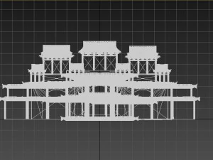 chinese temple san jian si zhu pai lou 3D Model
