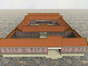 Китайский храм Си Хэ Юань 3D Модель