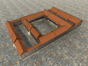 chinese temple si he yuan 3D 模型