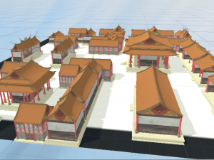 chinese temple zhang hua kon miao 3D Model