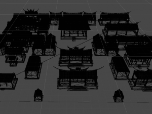 chinese temple zhang hua kon miao 3D 모델