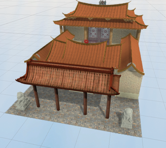 chinese temple fu an gong 3D Model .c4d .max .obj .3ds .fbx .stl .blend 