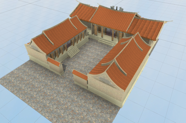 chinese temple guang fu gong 3Dモデル .c4d .max .obj .3ds .fbx .stl .blend 