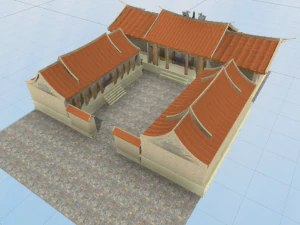 kuil cina guang fu gong Model 3D