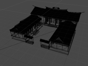 chinese temple guang fu gong 3Dモデル