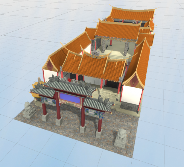 chinese temple peng hu tian hou gong Modello 3D .c4d .max .obj .3ds .fbx .stl .blend 