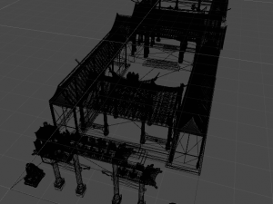 chinese temple peng hu tian hou gong Modello 3D