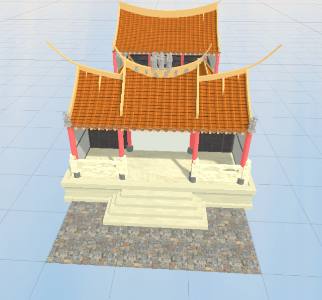 chinese temple dai shi jia miao Model 3D .c4d .max .obj .3ds .fbx .stl .blend 