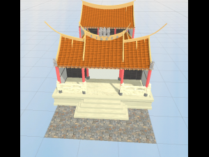 chinese temple dai shi jia miao 3D Model