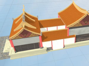 chinese temple dai shi jia miao Model 3D