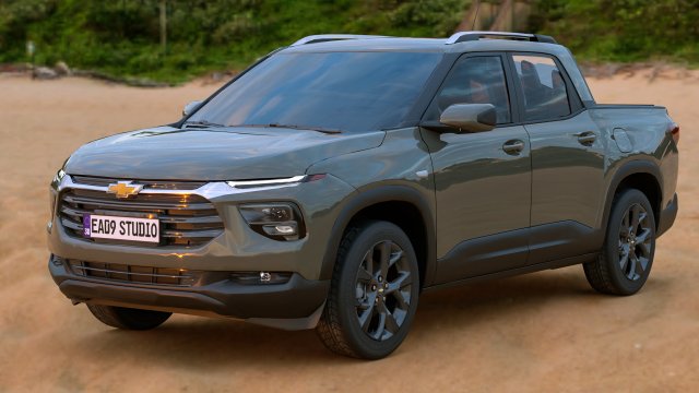 Chevrolet Montana 2024 3D Model .c4d .max .obj .3ds .fbx .stl .blend 