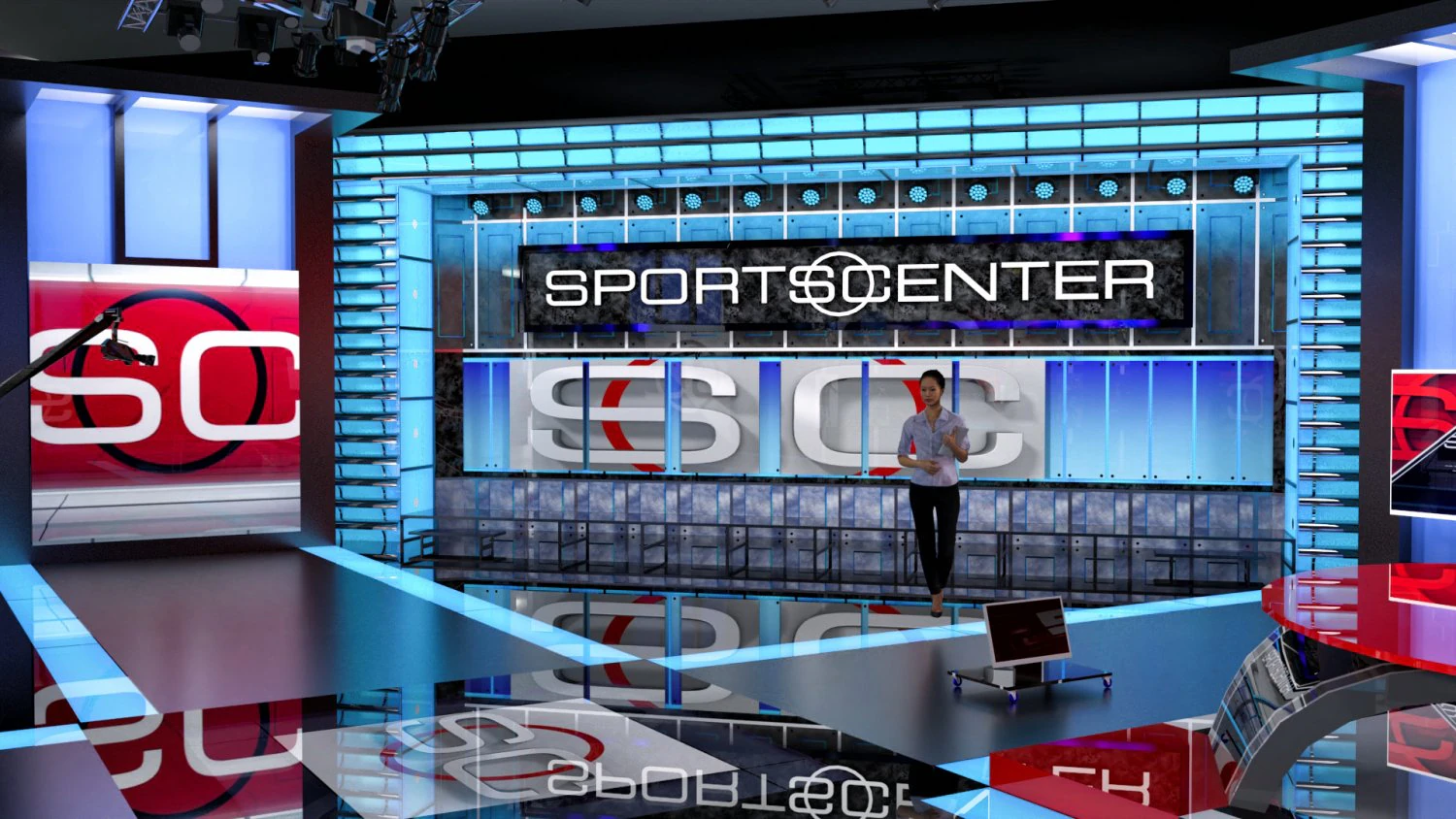 ESPN sportcenter studio 3D Model .c4d .max .obj .3ds .fbx .stl .blend 