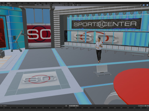 ESPN sportcenter studio 3D Model