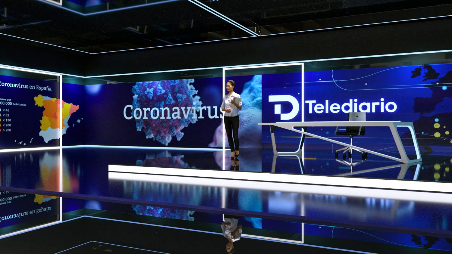 Estudio de noticias Modelo 3D .c4d .max .obj .3ds .fbx .stl .blend 