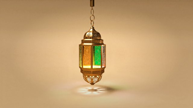 Lantern Islamic 3D Модель .c4d .max .obj .3ds .fbx .stl .blend 