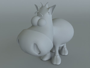 Cartoon Cow 3D Model