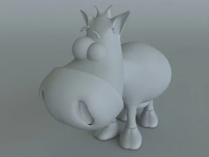 Cartoon Cow 3D Model