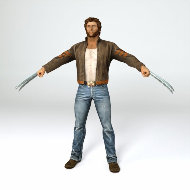 X-MEN Logan Wolverine Model 3D .c4d .max .obj .3ds .fbx .stl .blend 