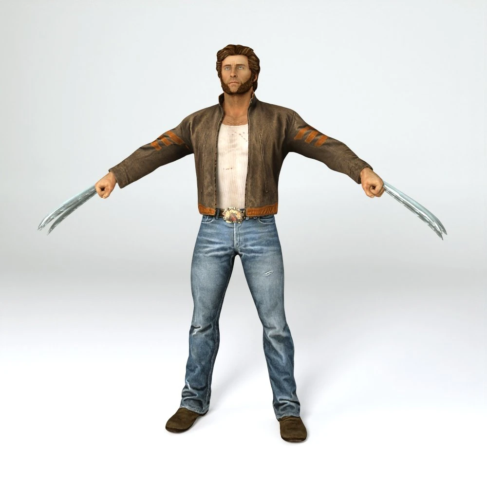 X-MEN Logan Wolverine 3D Model .c4d .max .obj .3ds .fbx .stl .blend