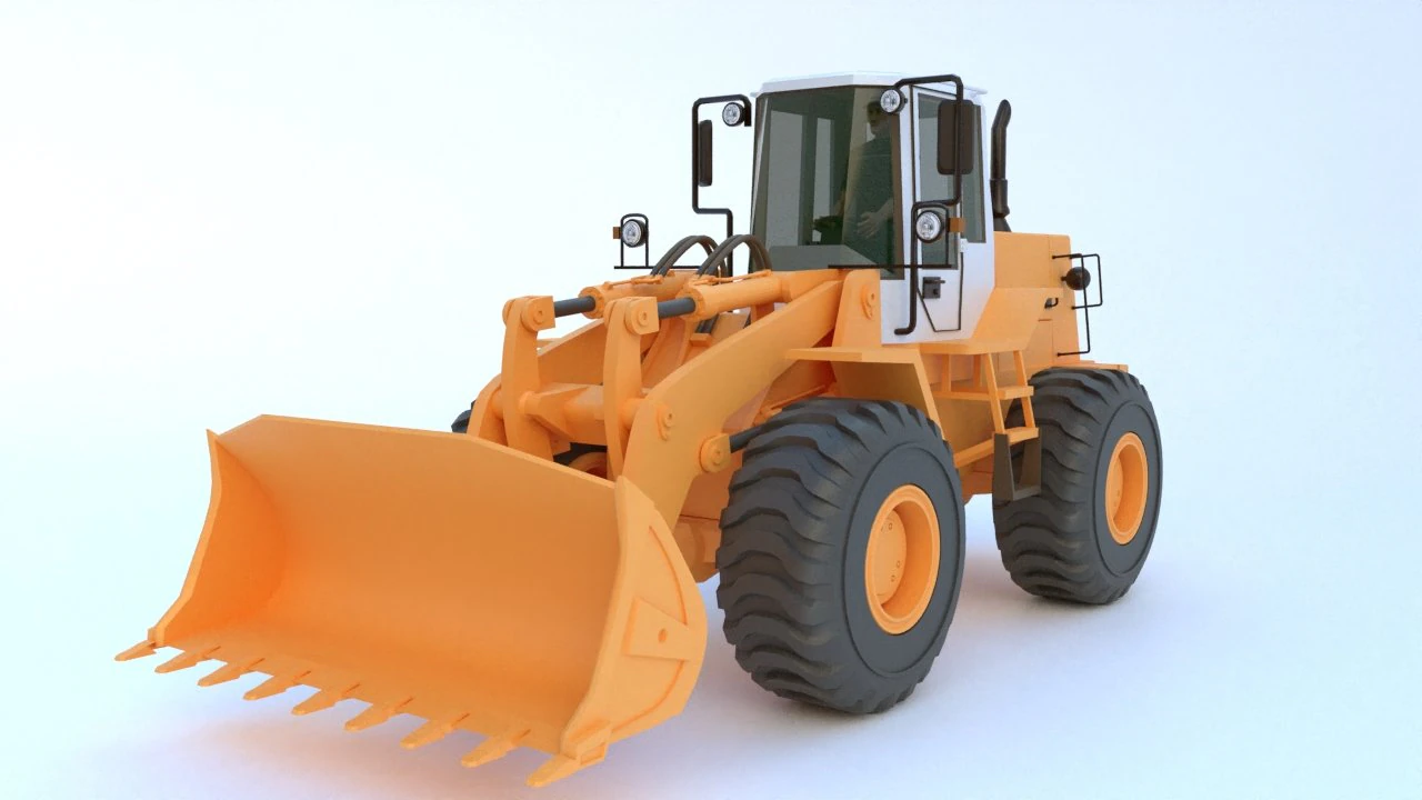 Tractor 3D Model .c4d .max .obj .3ds .fbx .stl .blend 