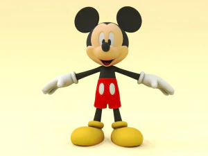 Mickey Mouse 3D 3D Model
