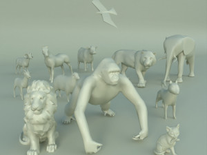 Lowpoly Animals Modello 3D