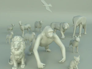 Lowpoly Animals 3D Model