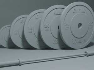 Olympic Weights Bar Set Eleiko Modello 3D